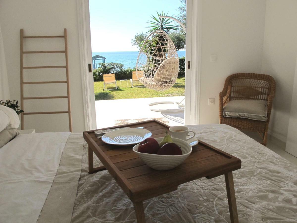 Aqua Seafront Glyfada Corfu Beach House With Garden Exteriör bild