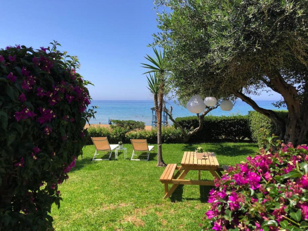 Aqua Seafront Glyfada Corfu Beach House With Garden Exteriör bild